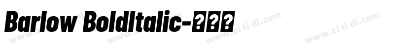 Barlow BoldItalic字体转换
